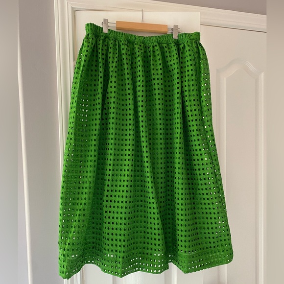 kate spade New York x Target- Women's Eyelet Volume Midi Skirt Green - Picture 7 of 8